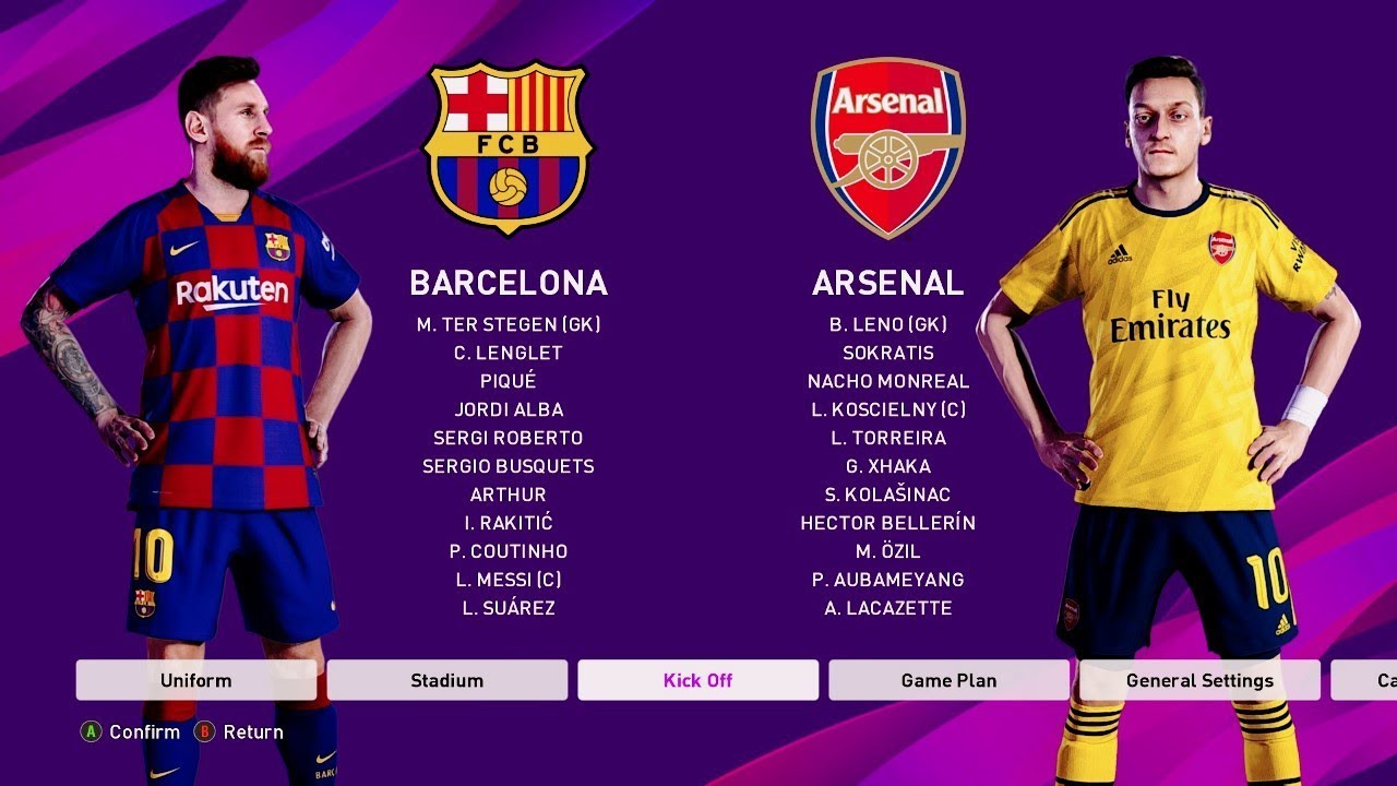 PES 2020 | Barcelona vs Arsenal 1080 60FPS Gameplay