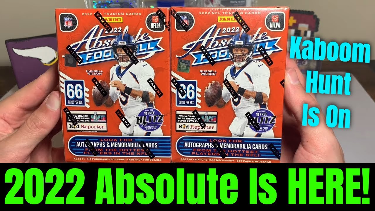 Starting The New Year With a KABOOM Case Hit Hunt From Two 2022 Absolute Football Blaster Boxes!