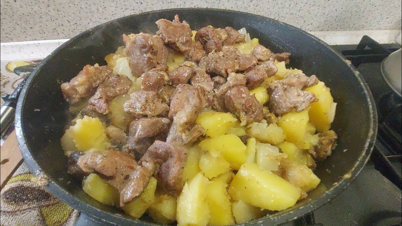 Баранина с картошкой и грибами