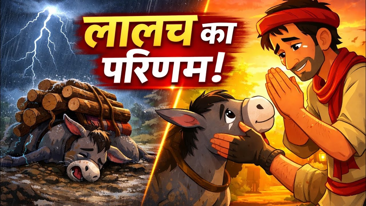 काठियारा और गधा | लालच का परिणाम | प्रेरणादायक कहानी #hindistories 