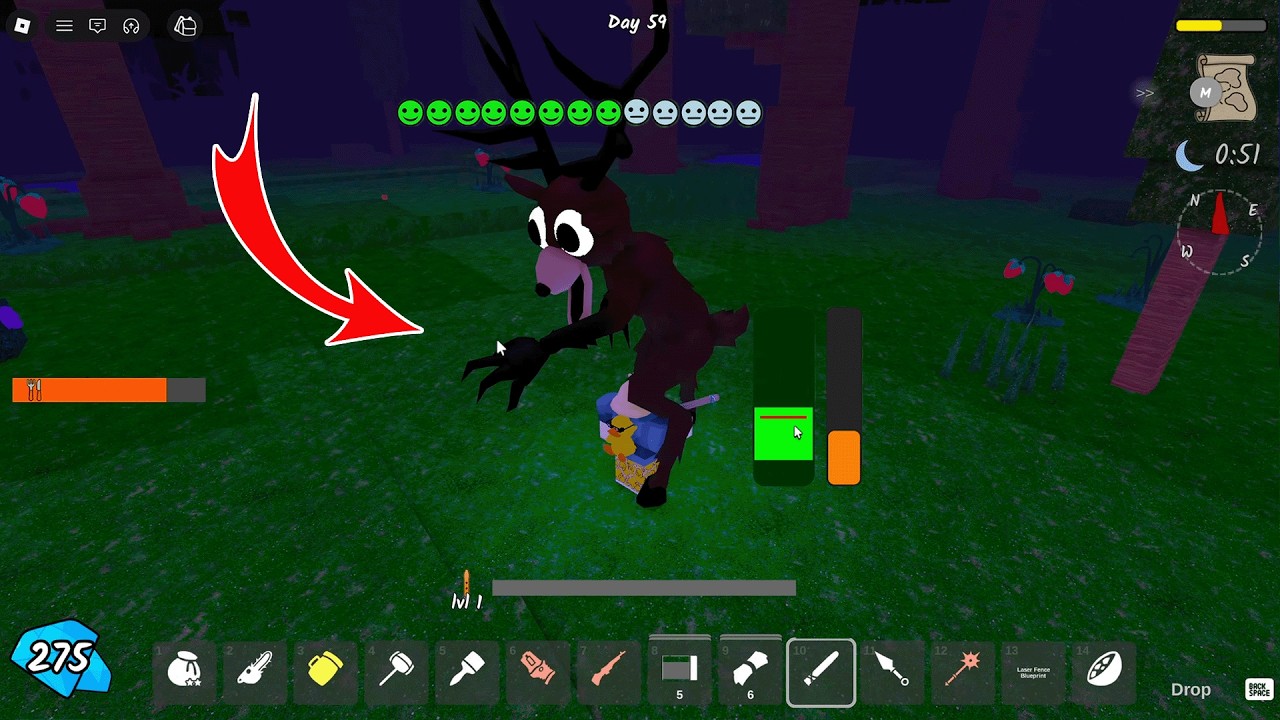 Can I Tame The DEER in 99 Nights in the Forest ROBLOX