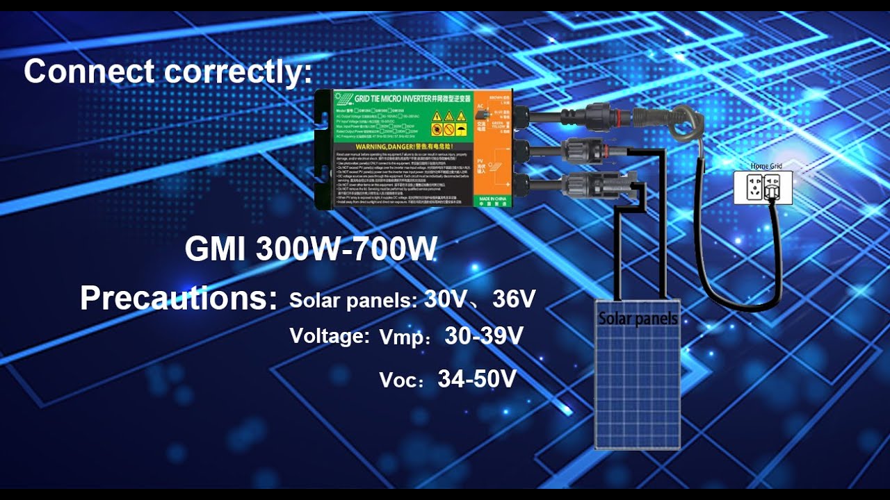 Y&H 300W-700W Grid Tie Micro Inverter, a simple beginner instructional video