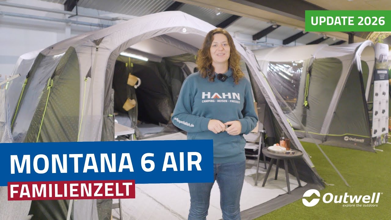 Outwell Montana 6 AIR – Großes 6-Personen Luftzelt für Familien | Neuauflage des Klassikers