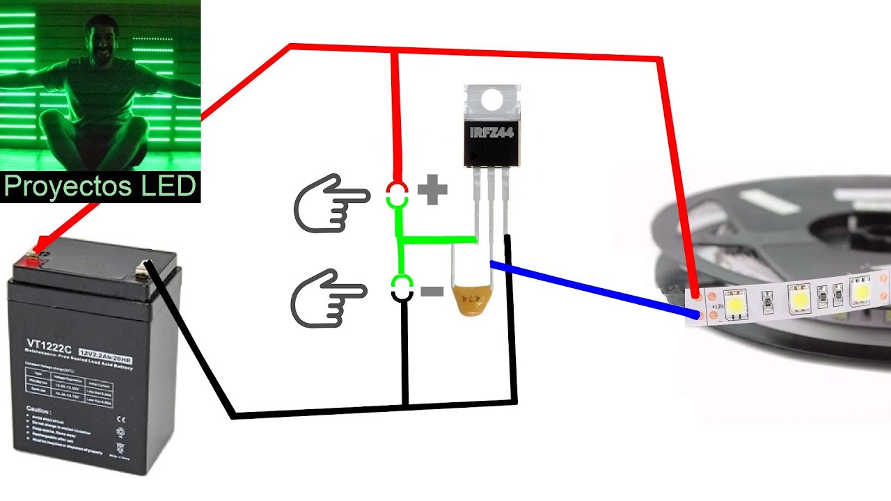 Regulador led tactil. solo 2 componentes!!!!