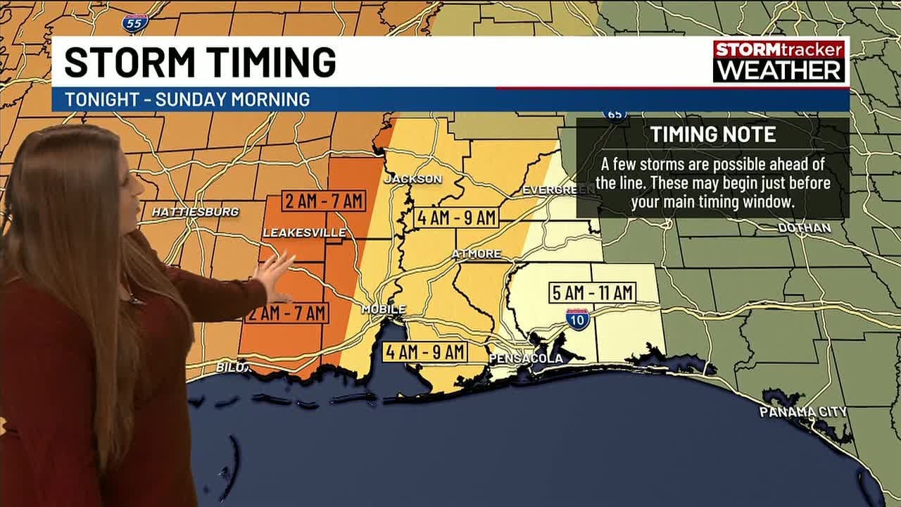 Strong storms possible early Sunday, then improving conditions