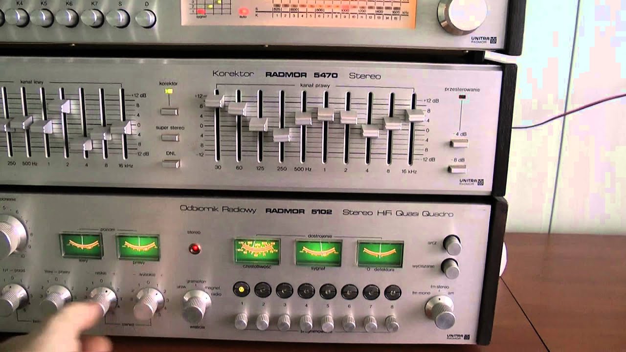 Unitra Radmor Amplituner Quasi Quadro  5102 Tuner AM 5122  Korektor 5470