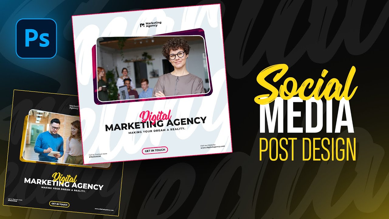 Creative Social Media Post Design in Photoshop | Photoshop Tutorial in Hindi