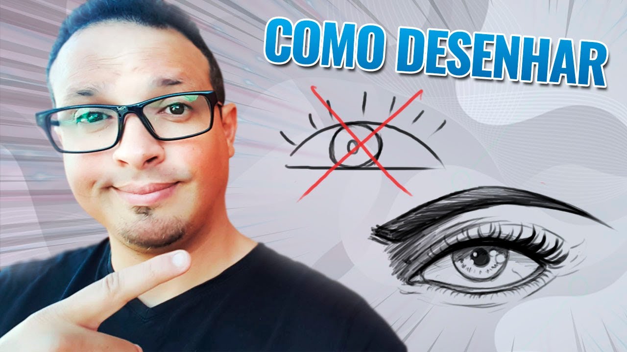 Como Desenhar Olhos   Masculino e Feminino