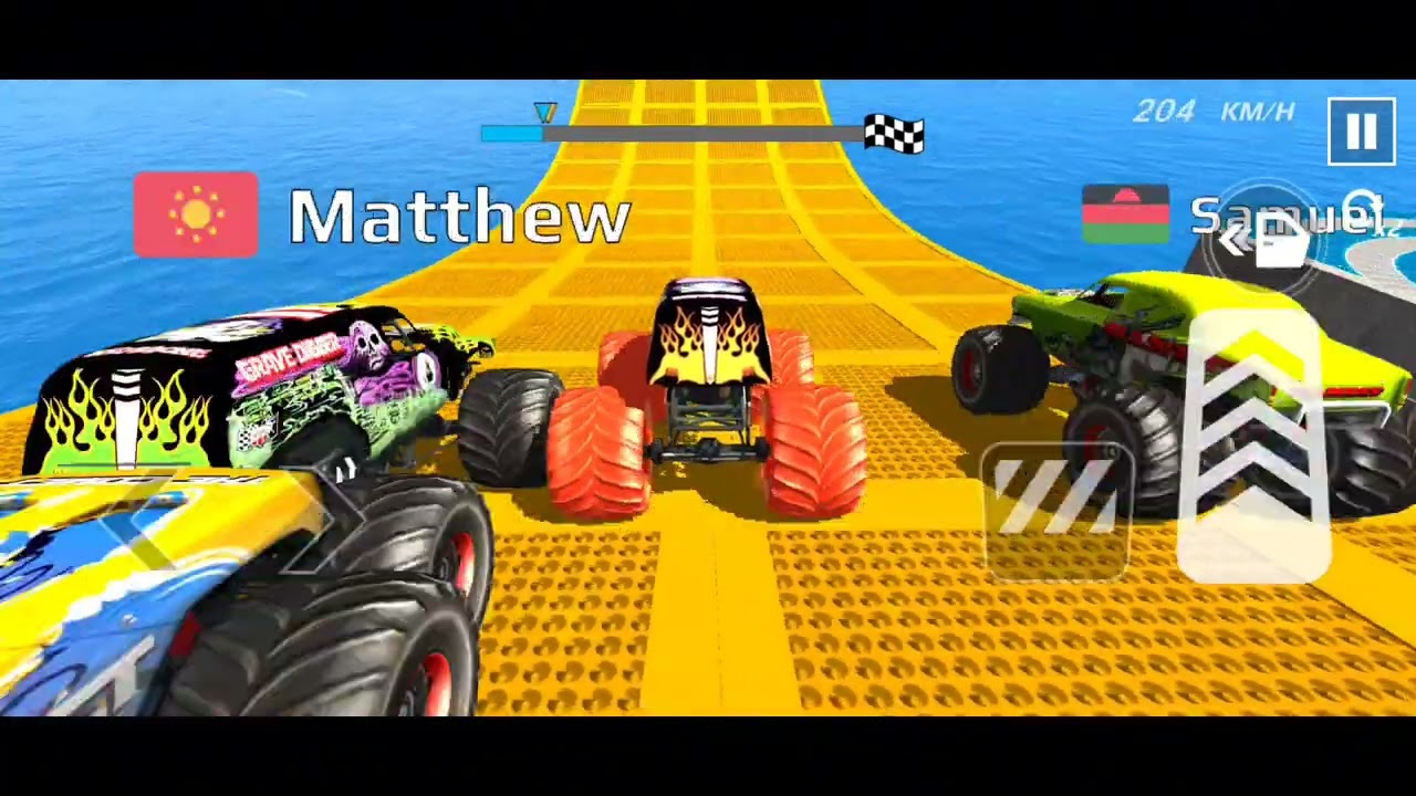 Mega ramp monster truck 1️⃣ impossible 🏁 challenge 