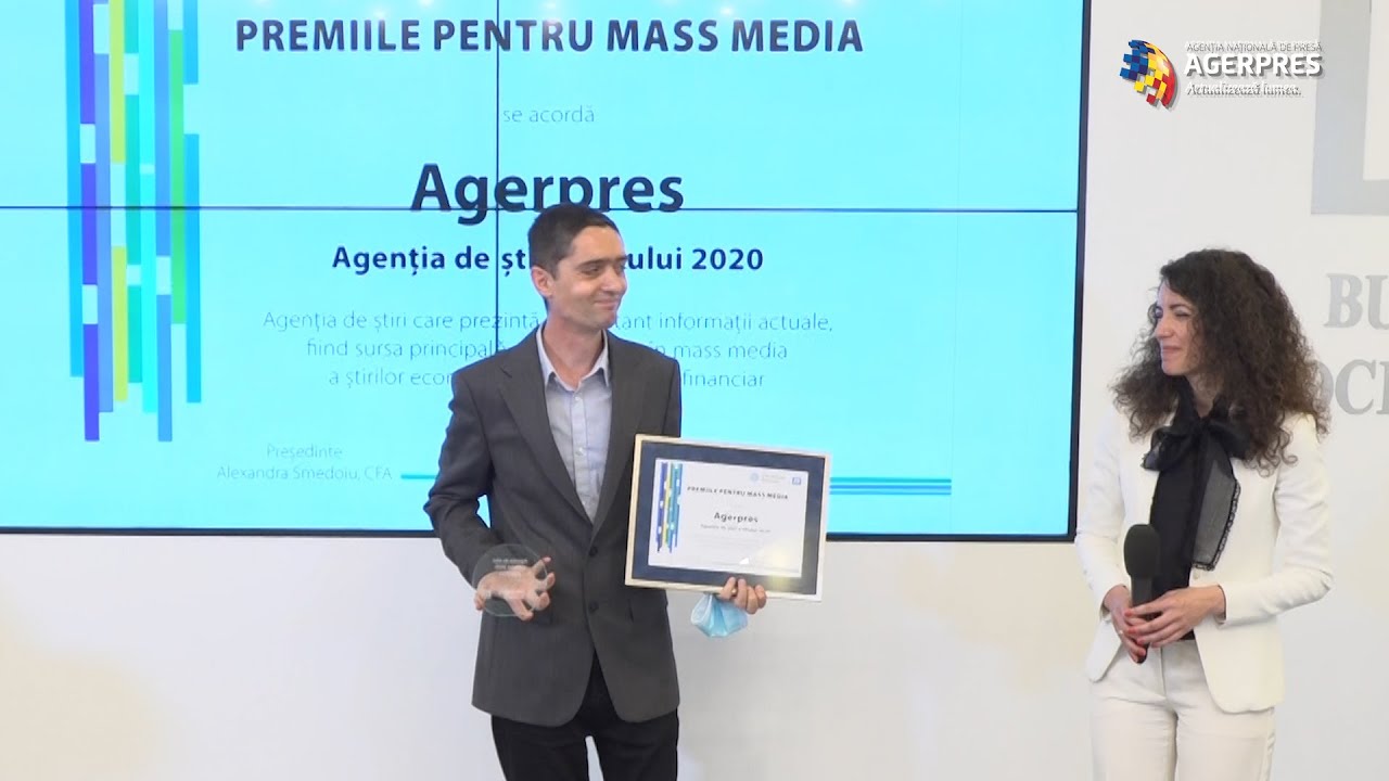 Agenţia Naţională de Presă AGERPRES, premiată de CFA Rom&acirc;nia