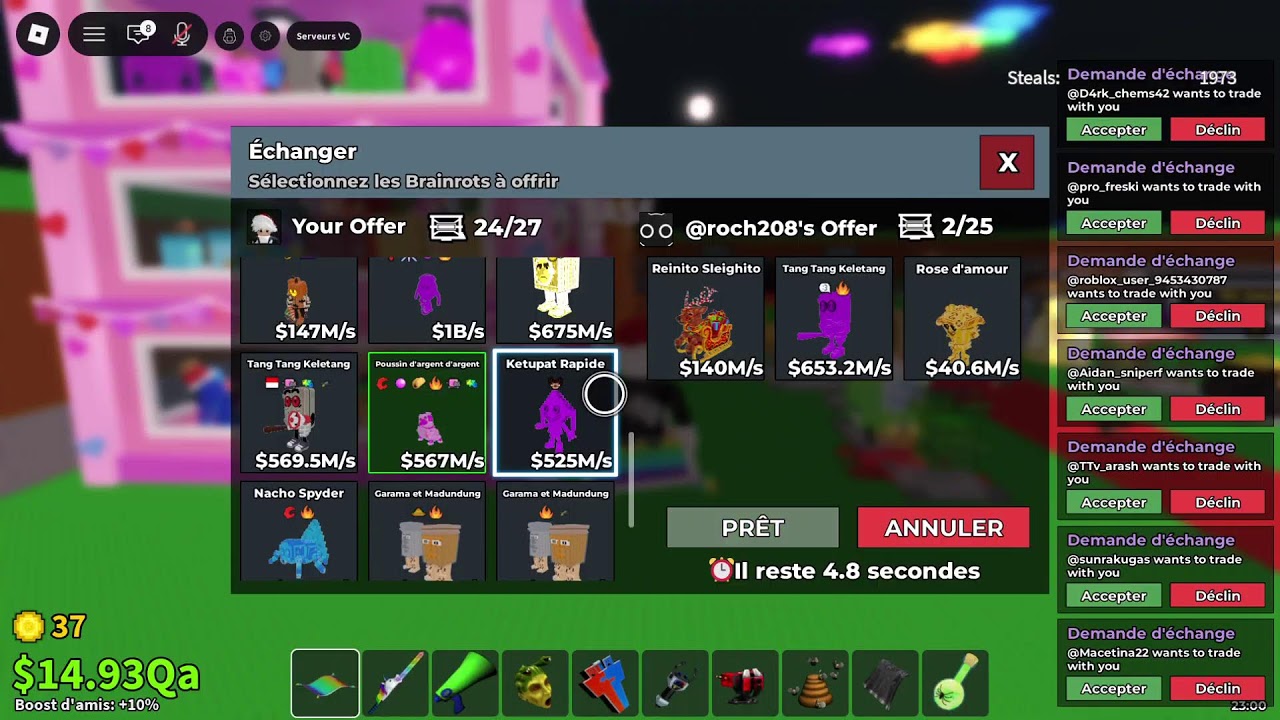 Mon pseudo Yt_neytox, trade machine