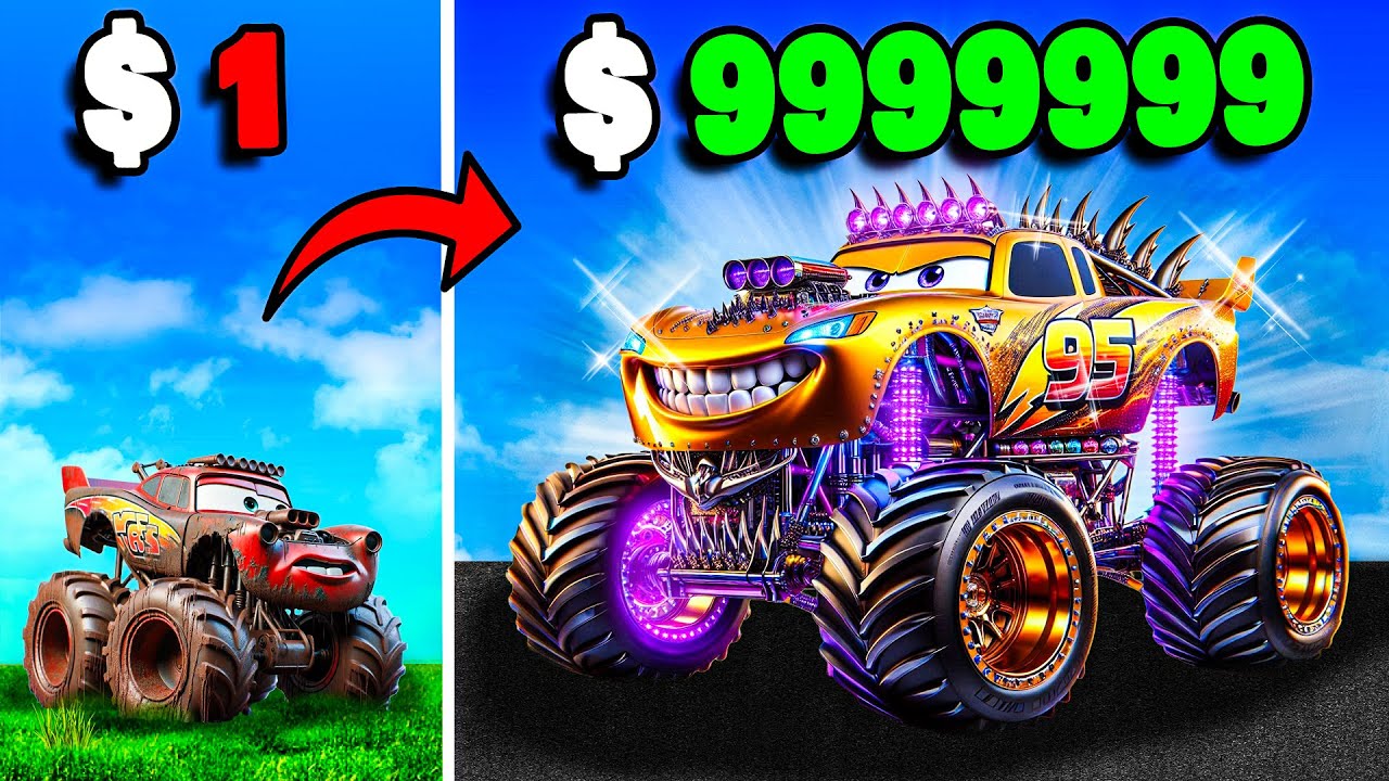 $1 to $1,000,000 CARS Monster Truck in GTA 5