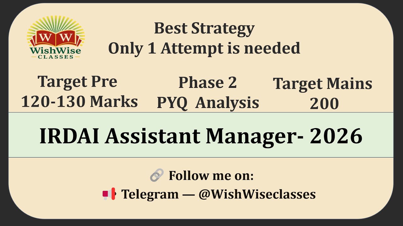 IRDAI AM Exam Strategy 2026 | PYQ Analysis & Smart Preparation Plan | Previous Year Cut-off |