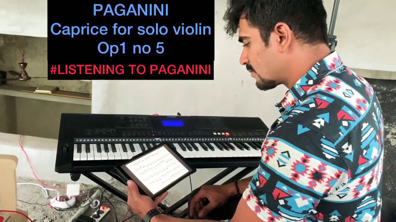 Paganini &ndash; Caprice No. 5 in A Minor, Op. 1 | Piano Cover by Vishal Piano