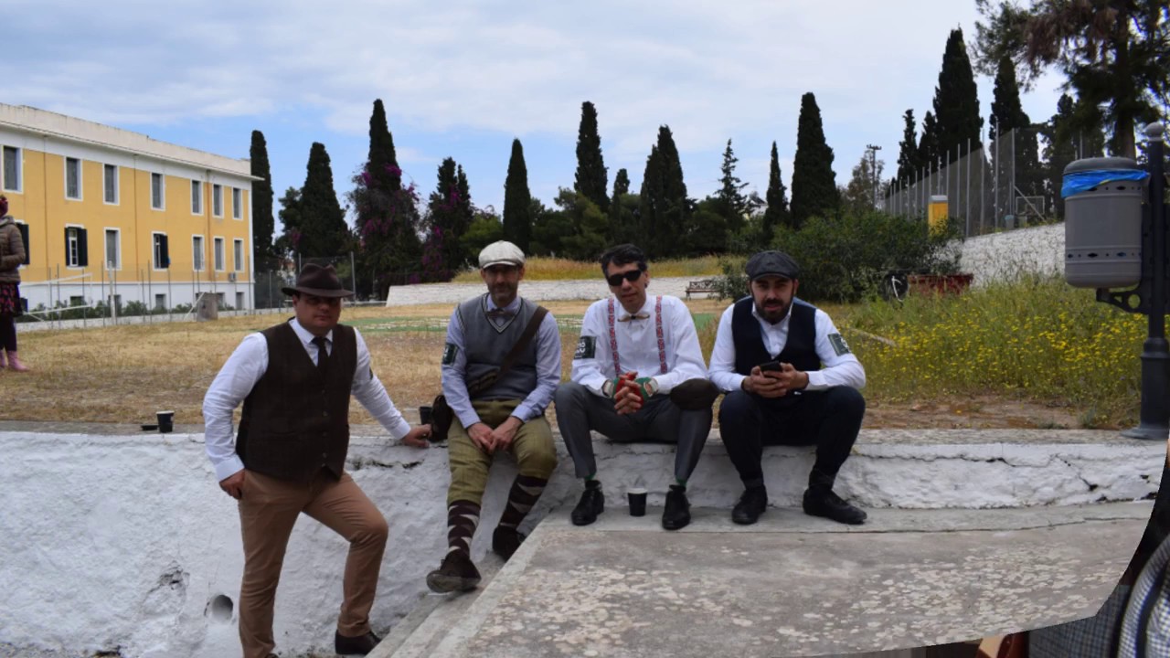 κλασικοί ποδηλάτες tweed run Spetses 2017