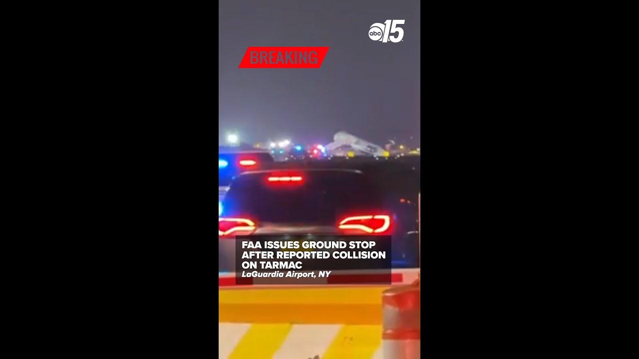 Air Canada flight collides with vehicle at New York&rsquo;s LaGuardia Airport