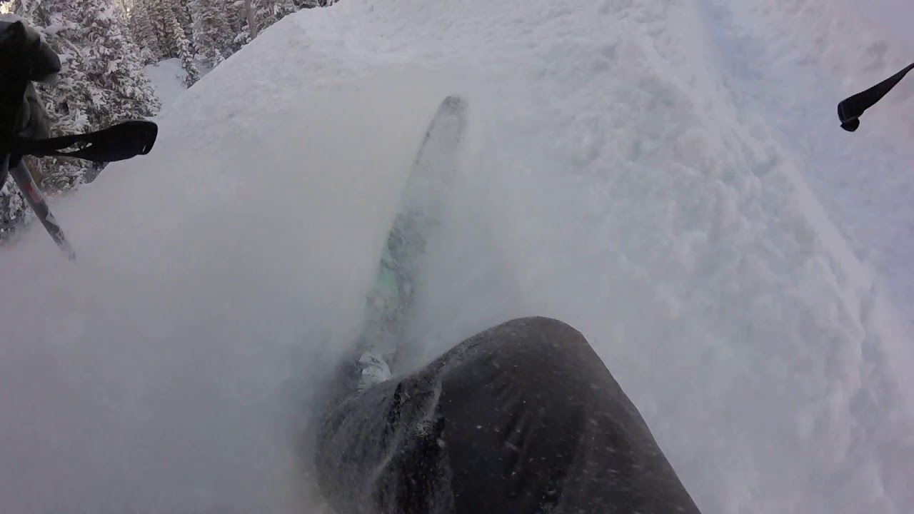 Skiing POV Park City Jupiter Lift, Around Silver Cliff