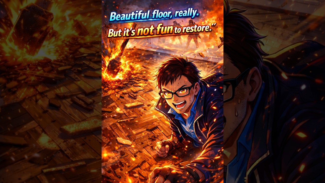 Beautiful floor, really  But it’s not fun to restore ”