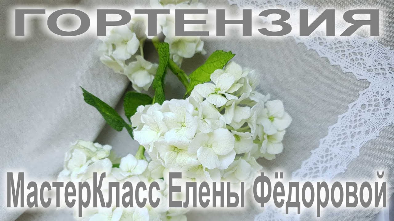 Как я делаю гортензию из холодного фарфора! МК Гортензия..💮