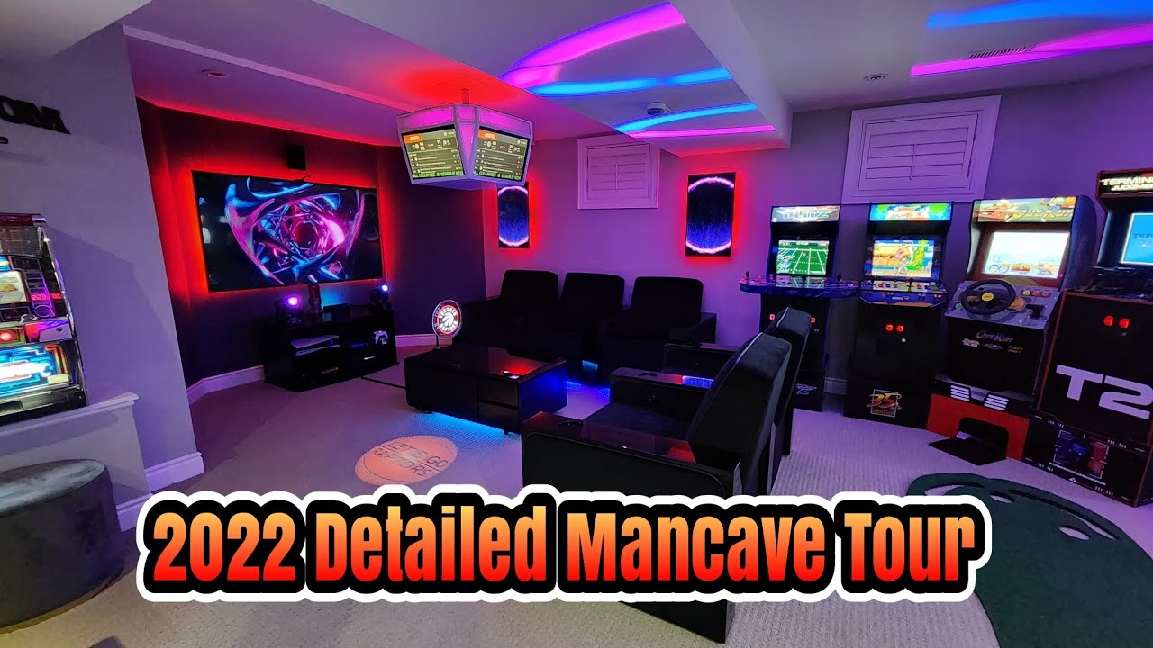 Updates from the end of 2022- Full Gameroom/ mancave/ home theater and gaming setup tour!