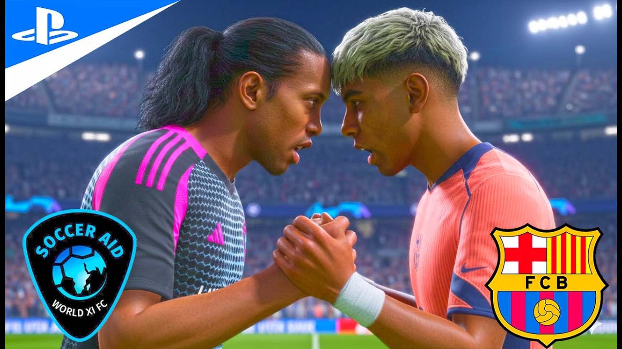 Ronaldinho vs Lamine Yamal:  Soccer Aid vs Barcelona | FC 26 GAMEPLAY