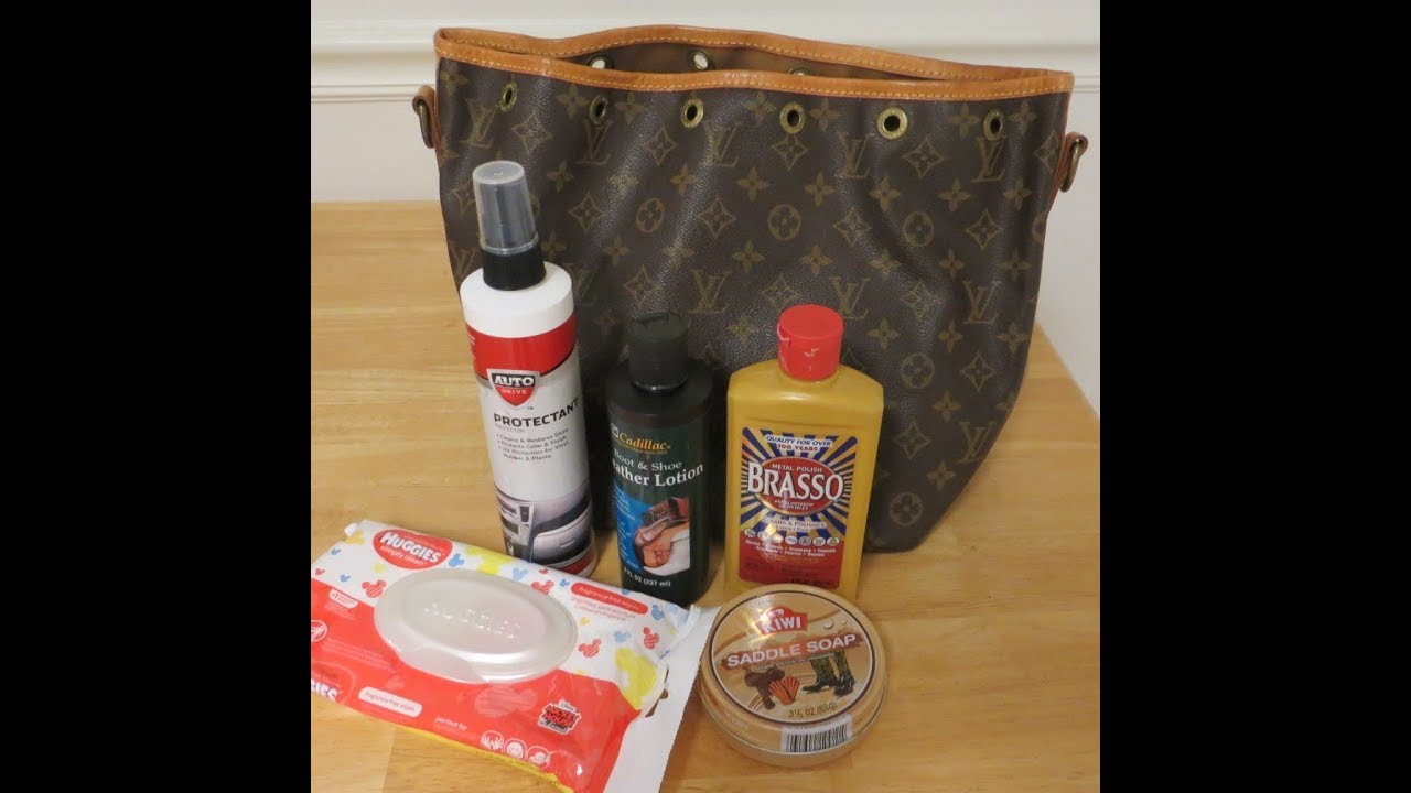 Cleaning a Vintage Louis Vuitton Petite Noe bag - Before and after