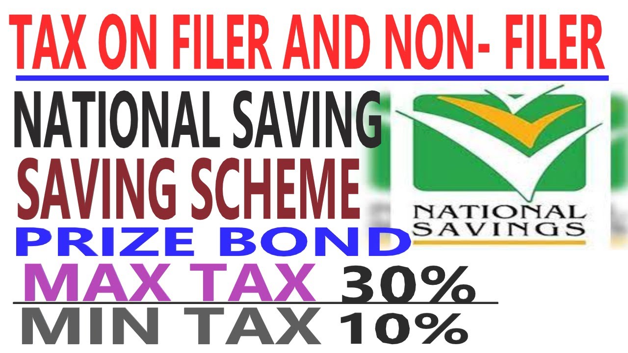 TAX ON FILER and NON-FILER  NATIONAL SAVING 2021 SAVING SCHEME| PRIZE BOND MAX TAX 30% | MIN TAX 10%