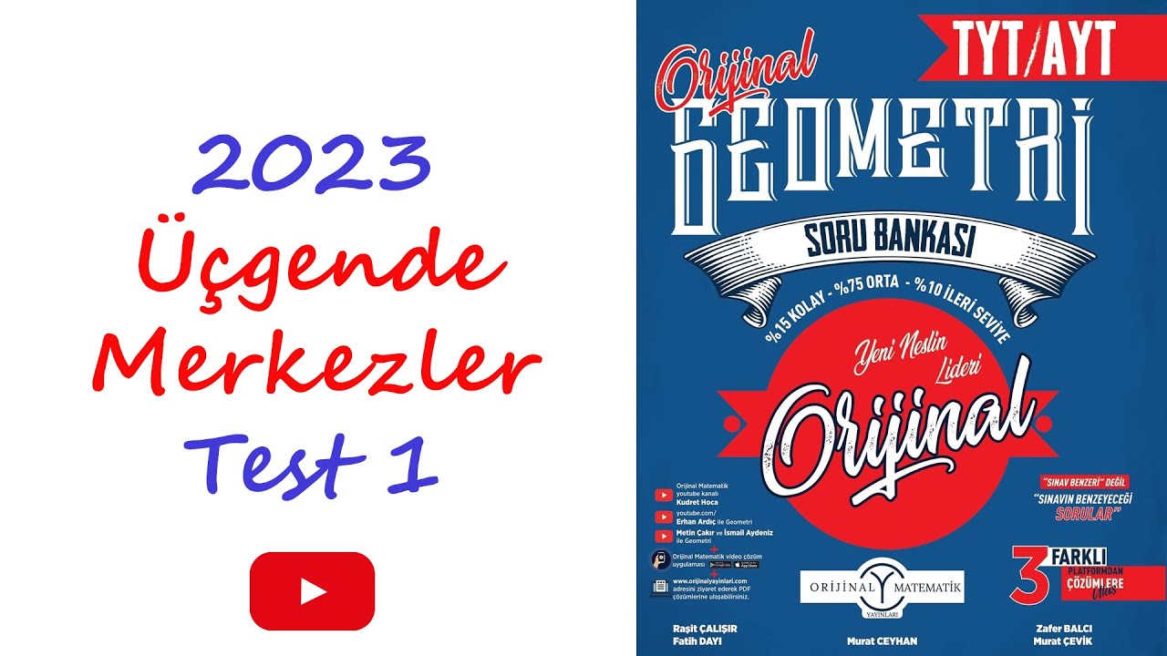 Orijinal geometri üçgende merkezler test 1