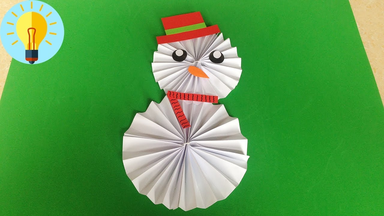 Basteln mit papier: Schneemann falten| DIY Bastelideen