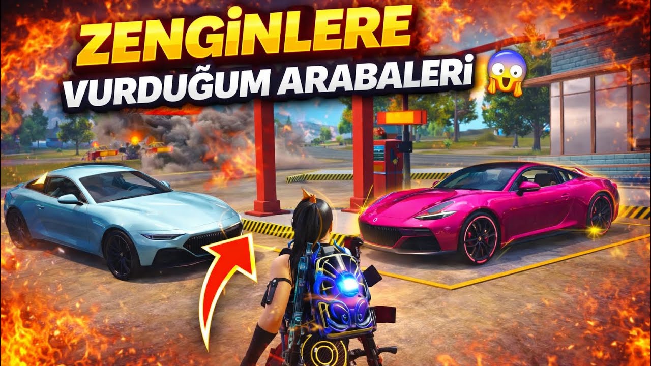 ZENGİNLERE VURDUĞUM ARABALERINE BAK😱🚘#pubgmobile 
