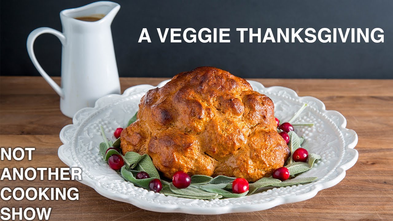 the GREAT MEATLESS "TURKEY" with veggie stock gravy