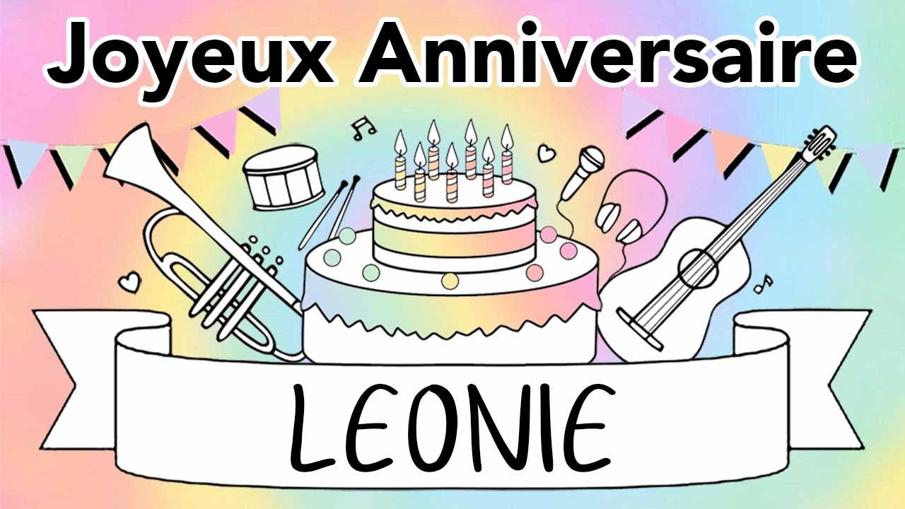 NOUVEAU Joyeux Anniversaire Léonie Guitare Jazz Manouche Leonie