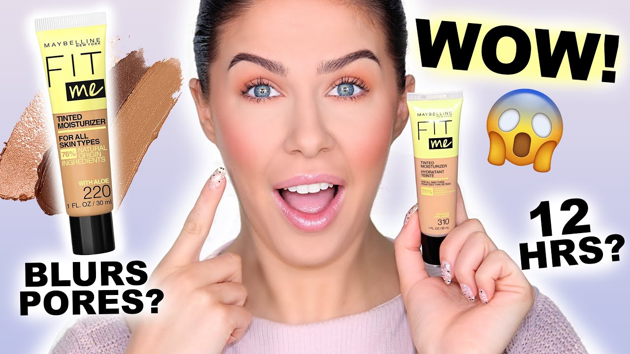 ОБЗОР И ТЕСТ НА СТОЙКОСТЬ ТОНИРОВАННОГО УВЛАЖНЯЮЩЕГО КРЕМА MAYBELLINE FIT ME!!