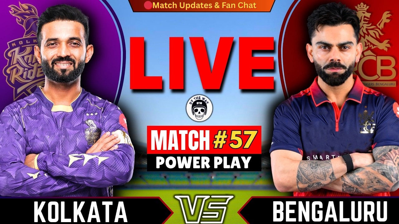 🔴Bengaluru vs Kolkata, 57th T20 IPL 2026 | Live Cricket Match Today | RCB vs KKR Live | RCB batting