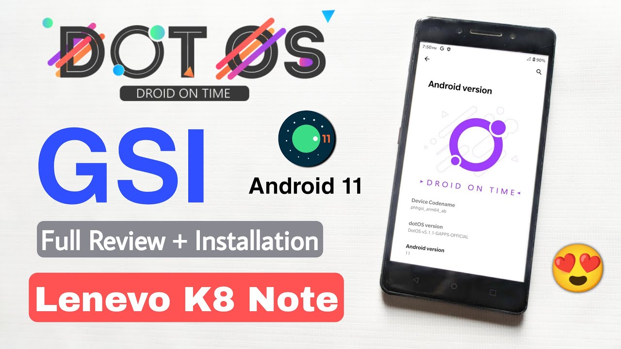 Install Android 11 on Lenovo K8 Note | Install Dot OS GSI Rom On Lenevo K8 Note | GSI Rom