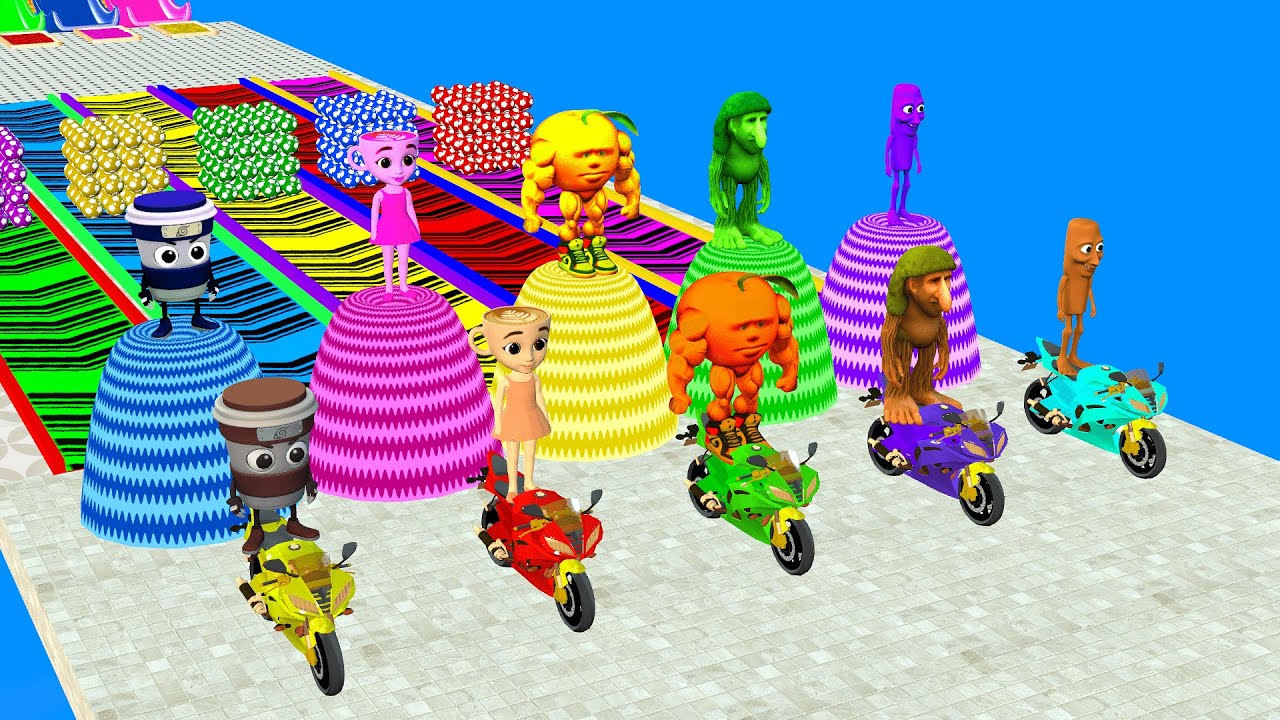 Italian Brainrot VS Long Slide Game : Udin Dun Tung Sahur Patapim Baleri Cappuchino Funny 3d Animals