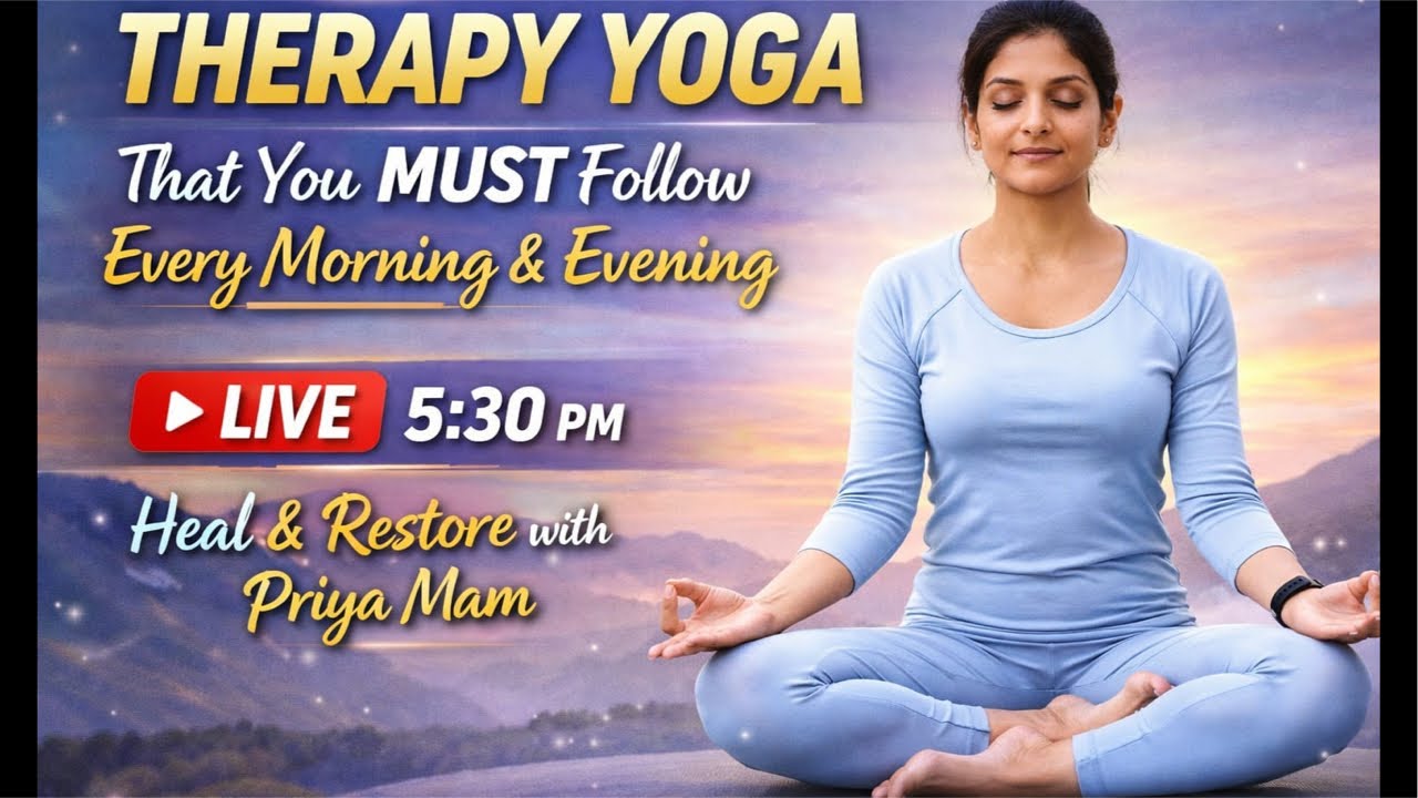 LIVE Therapy Yoga at 5:30 PM IST Heal Your Body Every Morning & Evening #therapyyoga #youtubeshorts