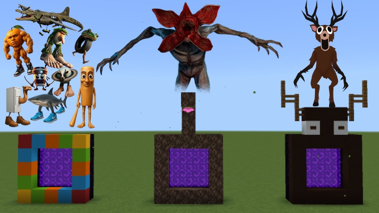 How To Make A Portal To Italian Brainrot Demogorgon 99 Nights in the Forest in Minecraft