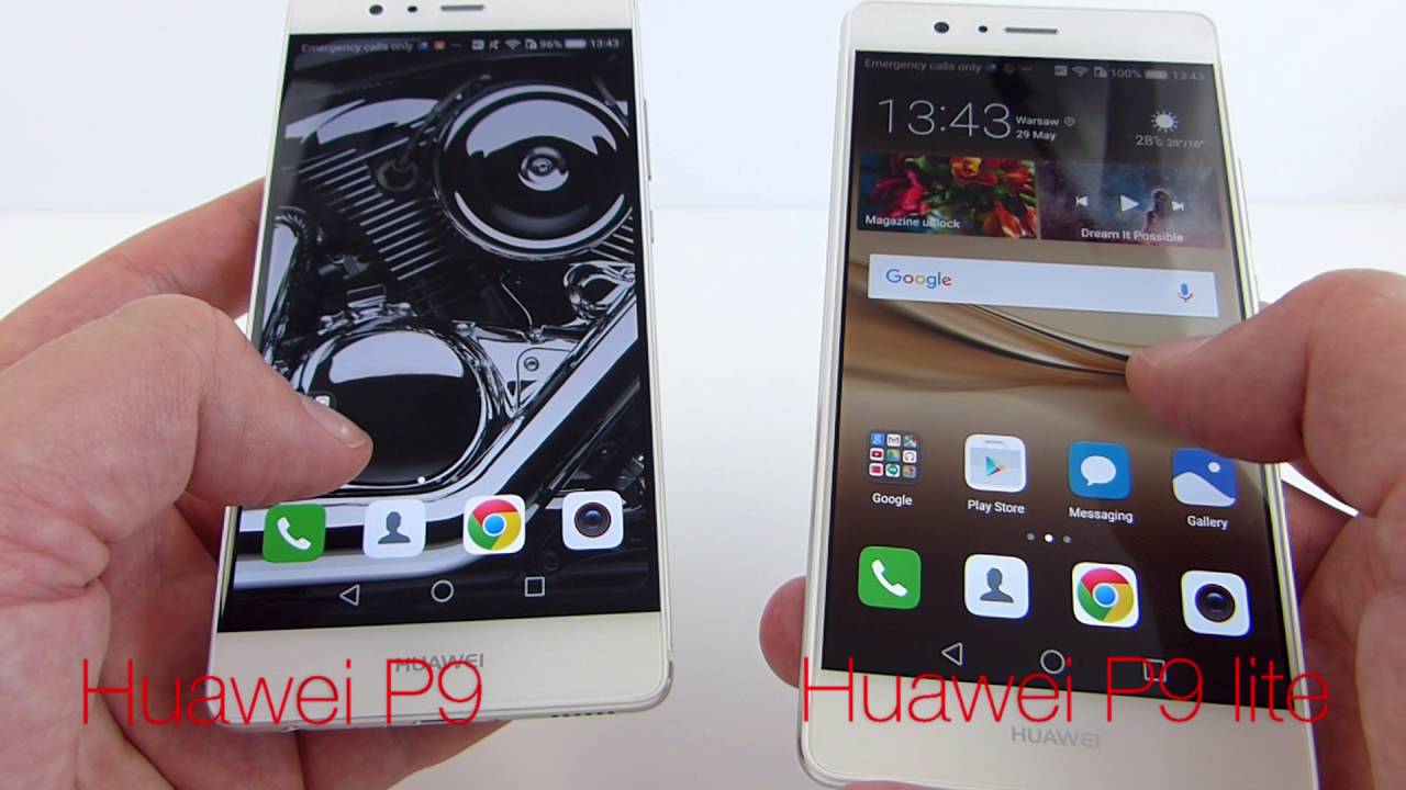 Huawei P9 versus Huawei P9 lite
