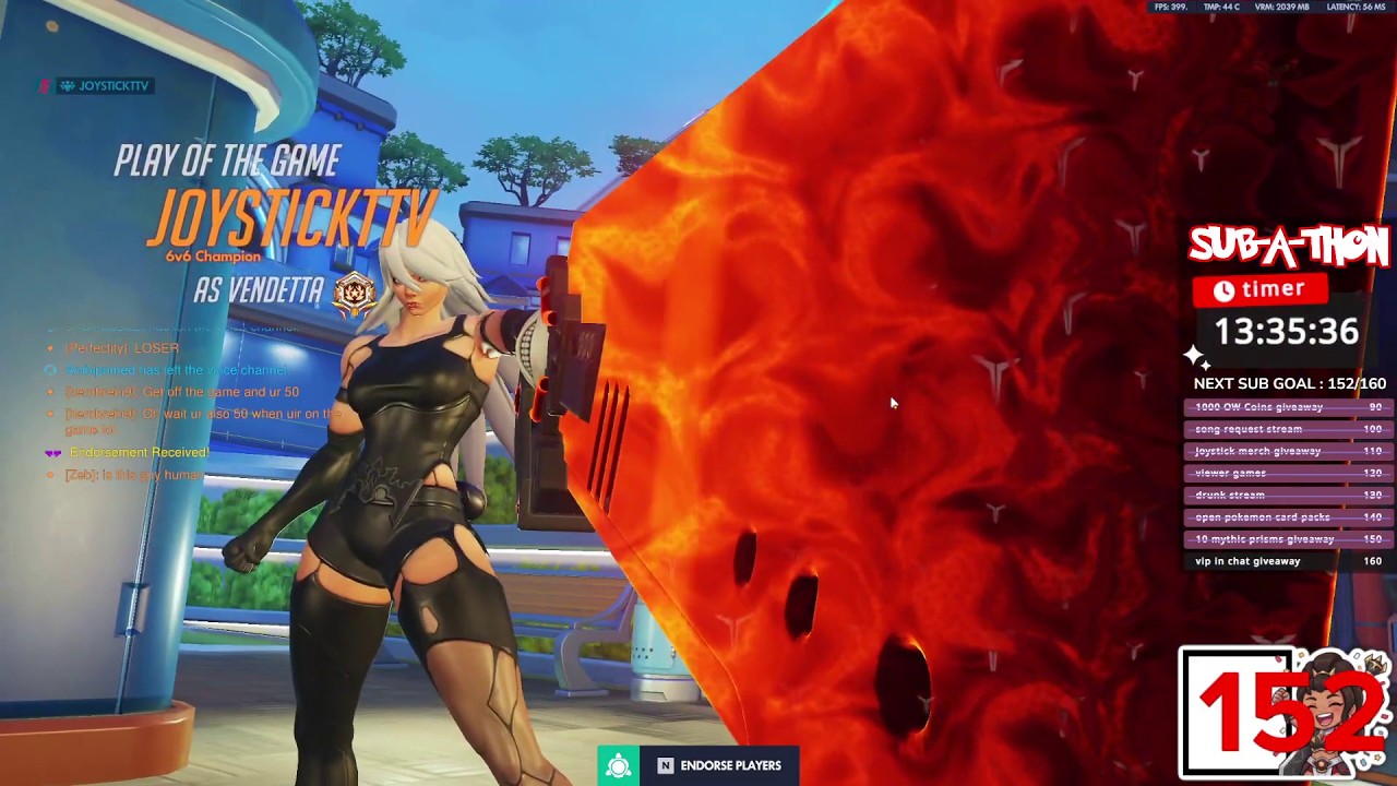 45 ELIMS! RANK 1 Vendetta - Joystick Overwatch Season 1