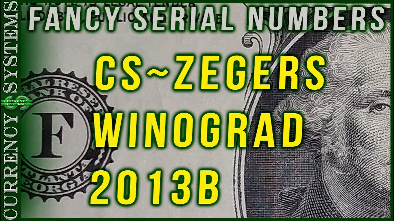 CS~Zegers/Winograd notes and the 2013B Project, Values and everything Fancy Serial Number related.