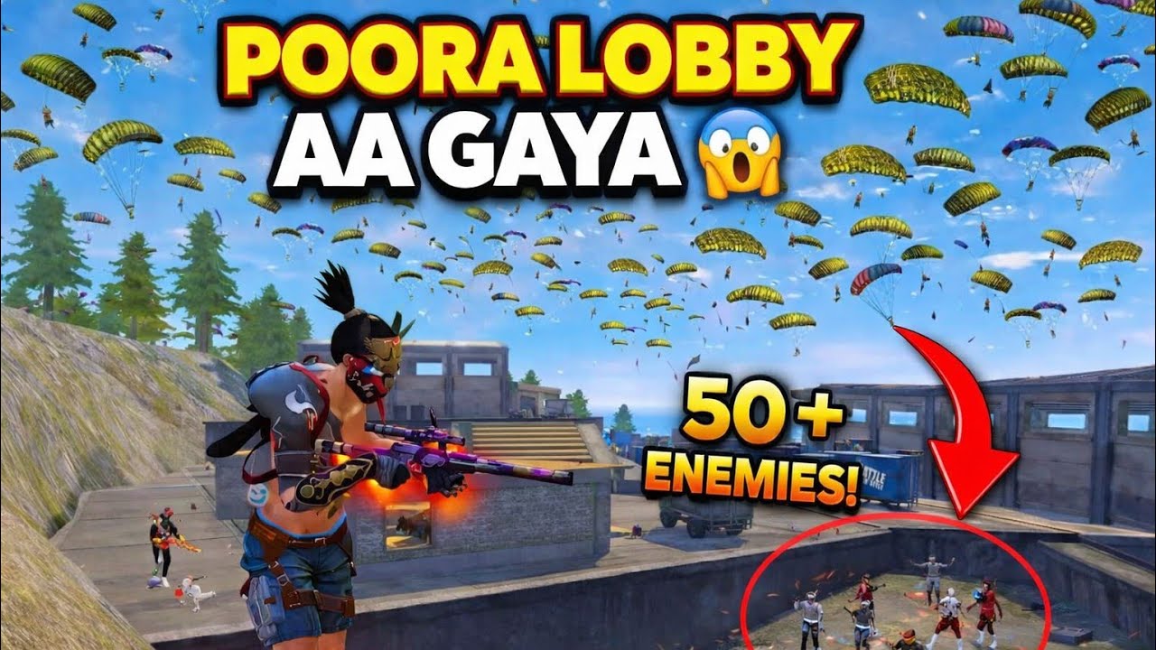 IMPOSSIBLE🎯LOBBY🤯M4A1+P90 99%Headshot Rate⚡ || Solo Vs Squad Full Gameplay ||Android Freefire 