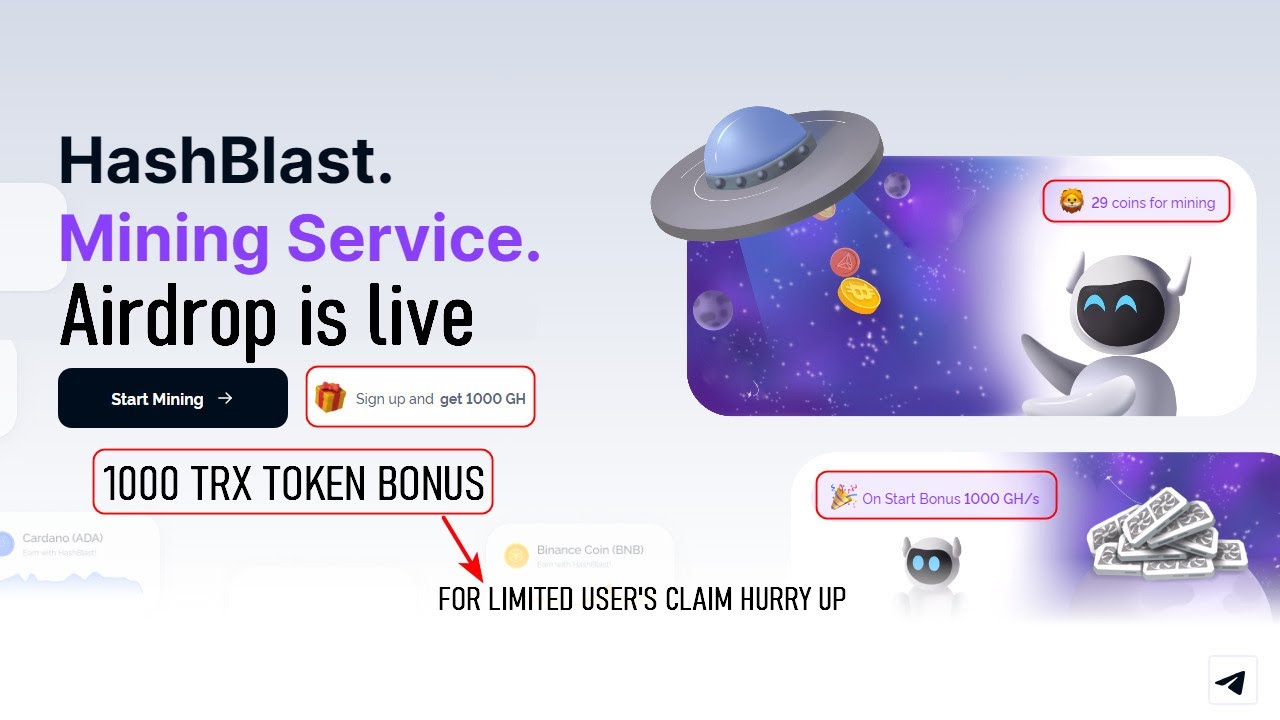 HashBlast | Multi Coin (29) Cloud Mining | TRN Airdrop | Staking | Reviews