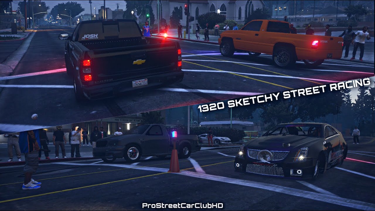 (PC) GTA FiveM: 1320 DRAG RACING! HUGE 60 Player Street Drag Event| Top 10 Racing On A Sketchy Road!