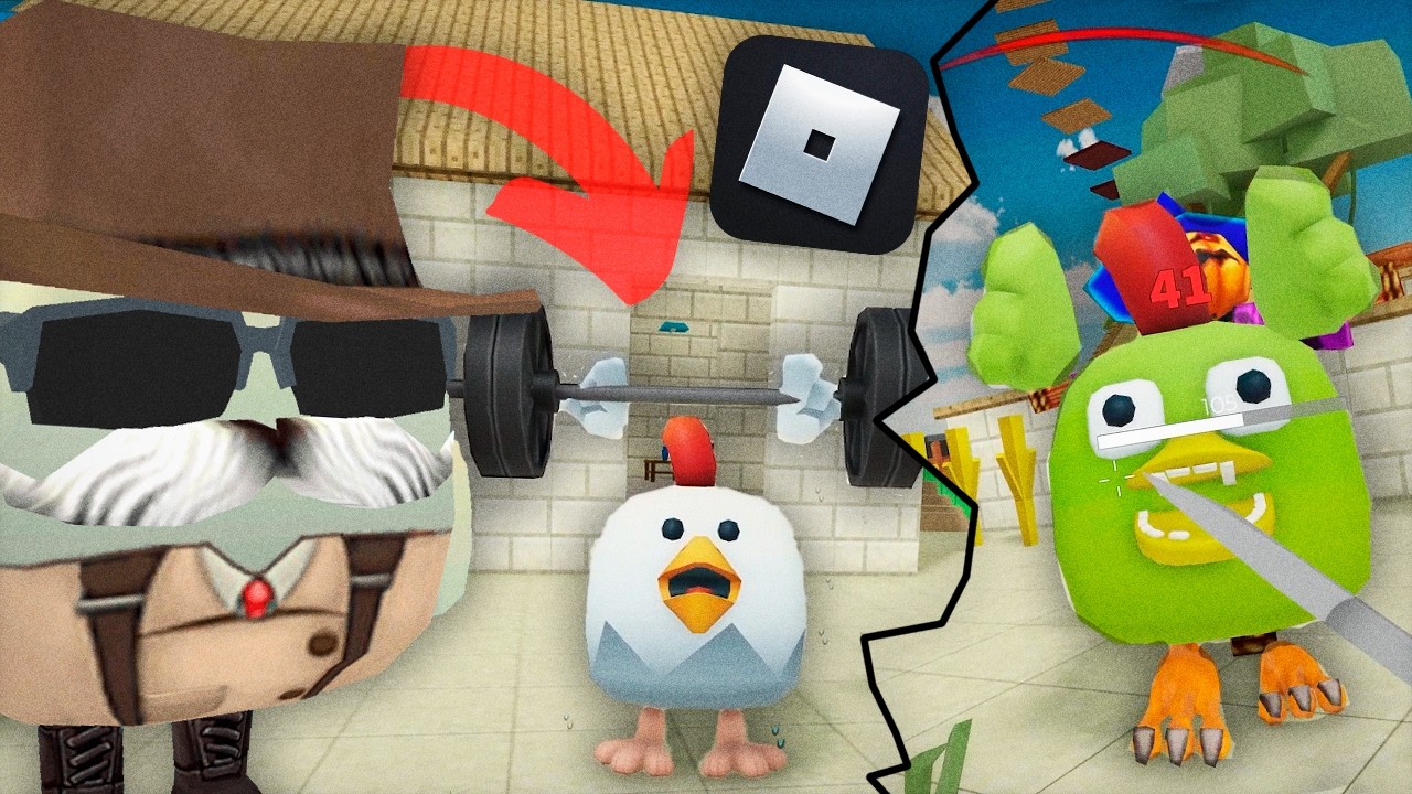 😱This is the BEST CHICKEN GUN GAME in ROBLOX!
