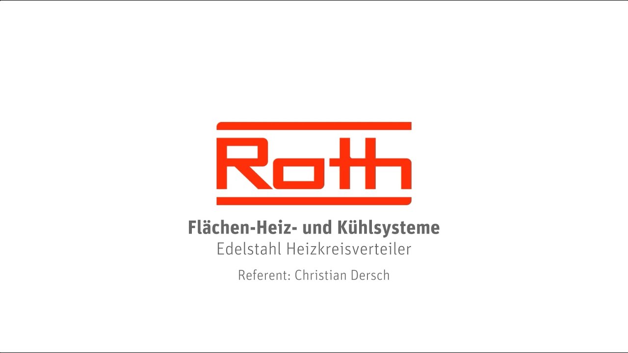 Roth Flächen-Heiz- und Kühlsysteme – Edelstahl Heizkreisverteiler