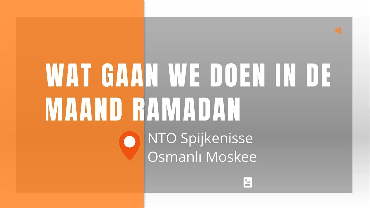 Wat gaan we doen in de maand Ramadan - 2026