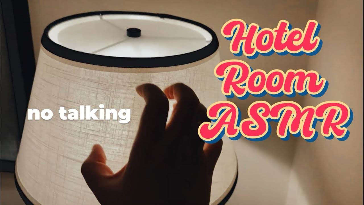 Cozy Hotel Room Tour ASMR to help you relax~No Talking 😴 (tapping, scratching, shaking)