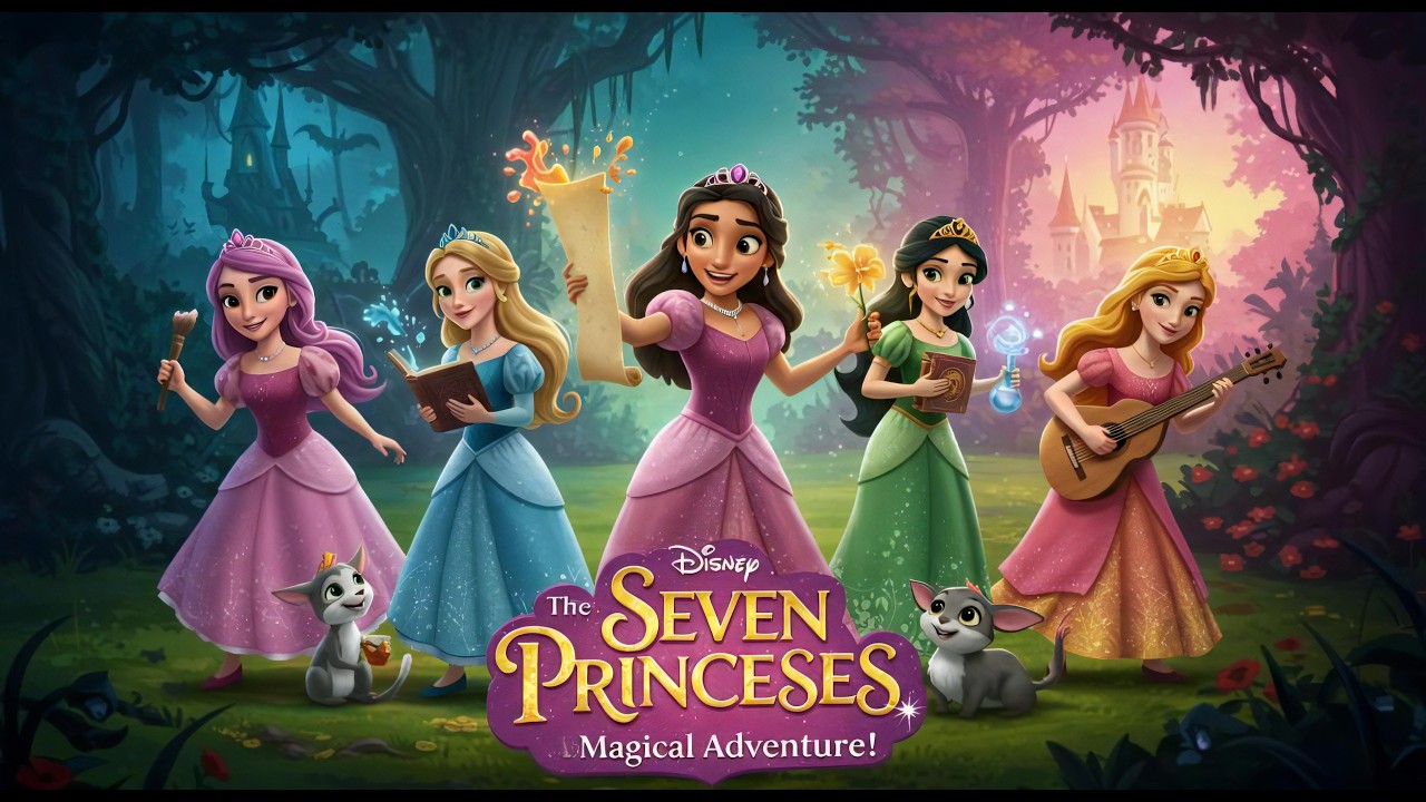 The Seven Princesses and the Magic of Imagination | 3D Cartoon Bedtime Story for Kids