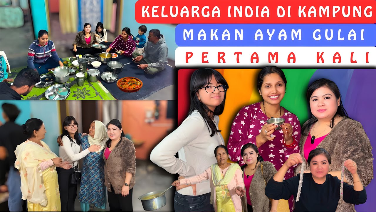 Keluarga India Di Kampung Makan Ayam Gulai Pertama Kali‼️Tinggal Di India‼️